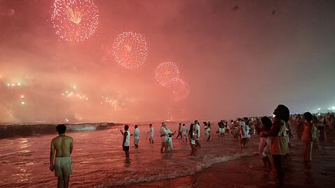 Die Copacabana - ein Anziehungspunkt auch in der Nacht zu Neujahr.