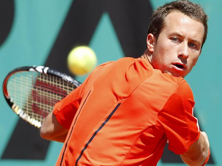 Kämpfte sich beim Rasenturnier in Halle, der Generalprobe für das Grand-Slam-Spektakel in Wimbledon ins Viertelfinale: Philipp Kohlschreiber .