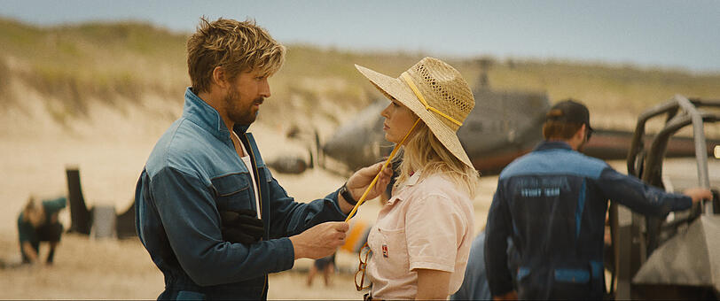 Emily Blunt als Judy Moreno und Ryan Gosling als Colt Seavers in  "The Fall Guy".