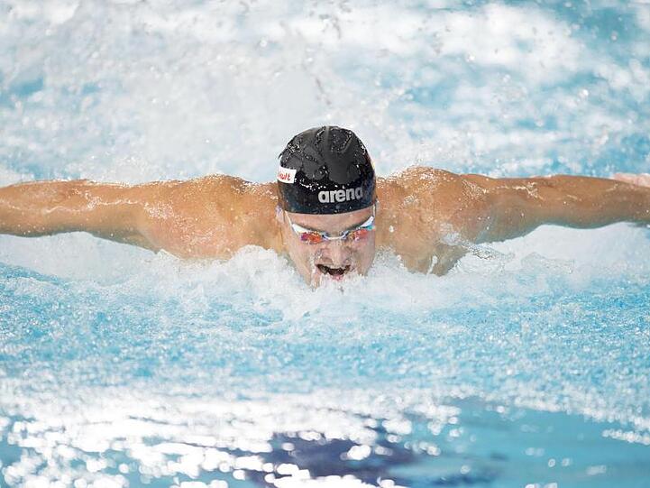Siegte über 100 Meter Schmetterling: Marius Kusch.