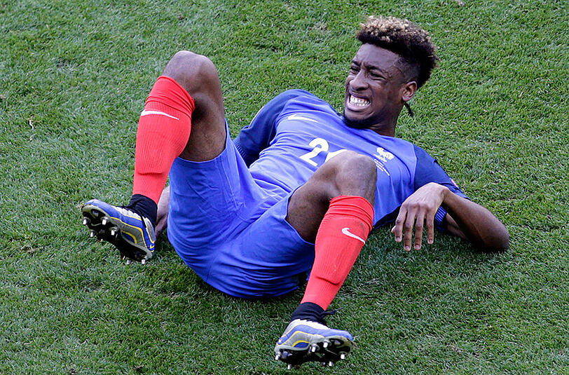 Hat sich im Achtelfinale der Franzosen gegen Irland verletzt: Bayern-Star Kingsley Coman.