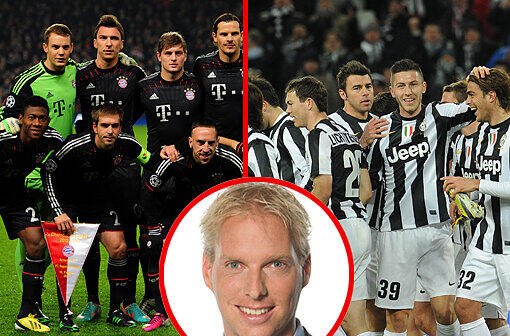 Sky-Moderator Jan Henkel analysiert für die AZ die elf Duelle des Viertelfinal-Hinspiels, Mann gegen Mann. Da Juve-Trainer Antonio Conte ein 3-5-1-1-System spielen lässt und die Heynckes-Elf im gewohnten 4-2-3-1 antritt, ergibt sich kein exakter positionsbezogener Vergleich, aber ähnliche Aufgaben und Typen. Die Bilderstrecke.