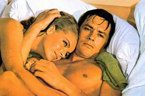 Er war die Liebe ihres Lebens: Romy Schneider und Alain Delon in "Der Swimmingpool" (1968).