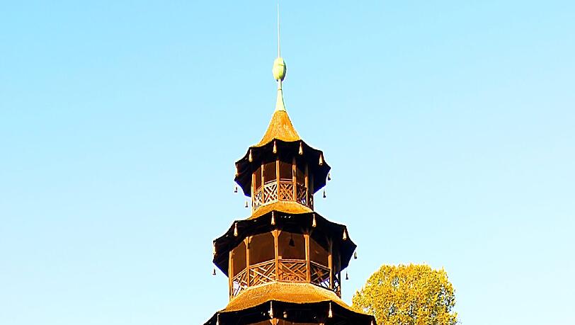 Der Biergarten am Chinesischen Turm. Der Biergarten am Chinesischen Turm.