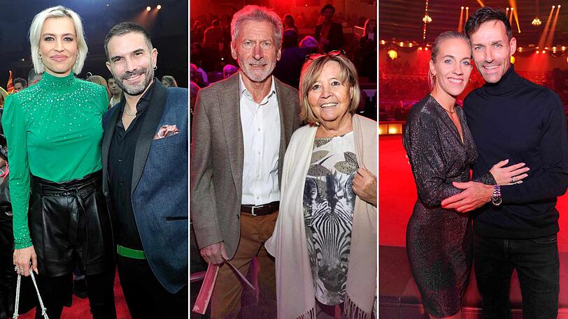 Beim Circus Krone war für die Weihnachts-Premiere "Farbenspiel" viel Prominenz geboten.