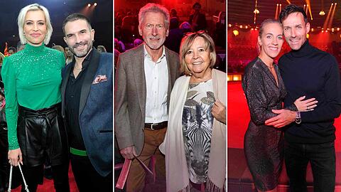 Beim Circus Krone war für die Weihnachts-Premiere "Farbenspiel" viel Prominenz geboten.