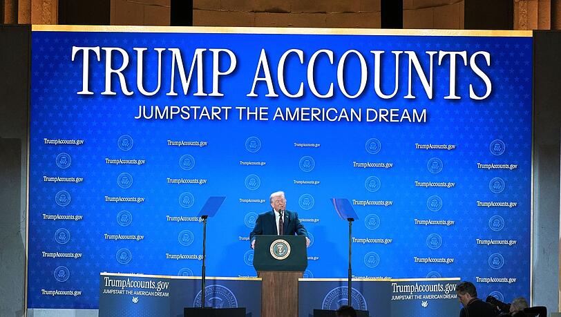 Der US-Pr&auml;sident machte bei einer Veranstaltung des Finanzministeriums Werbung f&uuml;r die "Trump Accounts"
