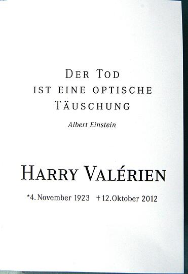 Harry Valérien, der Mitbegründer und langjährige Moderator der ZDF-Sendung &bdquo;Das aktuelle Sportstudio&ldquo; war am 12. Oktober im Alter von 88 Jahren an Herzversagen gestorben.