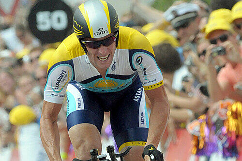 Lance Armstrong: Fast dran am Gelben Trikot.