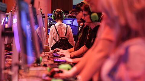 Viele Gamescom-Besucher standen fasziniert vor den Computern und an den Konsolen - ihre Begeisterung für Games ist groß.