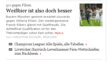 Die FAZ versucht es mit einem naheliegenden Bier-Vergleich.