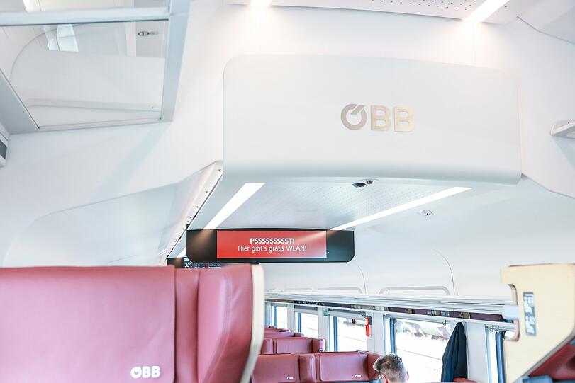 Blick in den neuen Railjets.