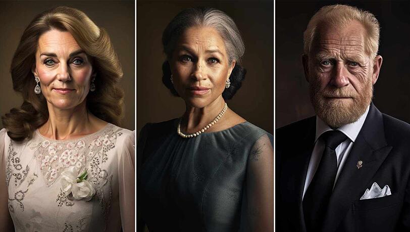 So könnten die Royals im Alter von 80 Jahren aussehen. So könnten die Royals im Alter von 80 Jahren aussehen.
