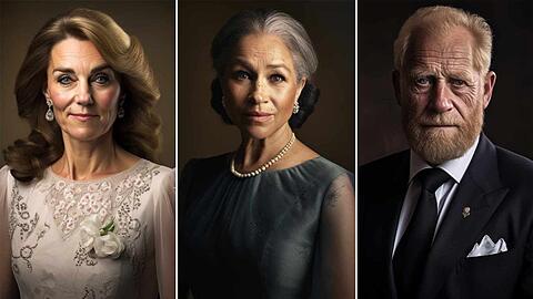 So könnten die Royals im Alter von 80 Jahren aussehen.