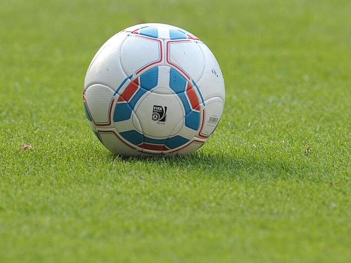 Ein Fußball liegt auf einem Spielfeld. Foto: picture alliance / dpa/Symbolbild