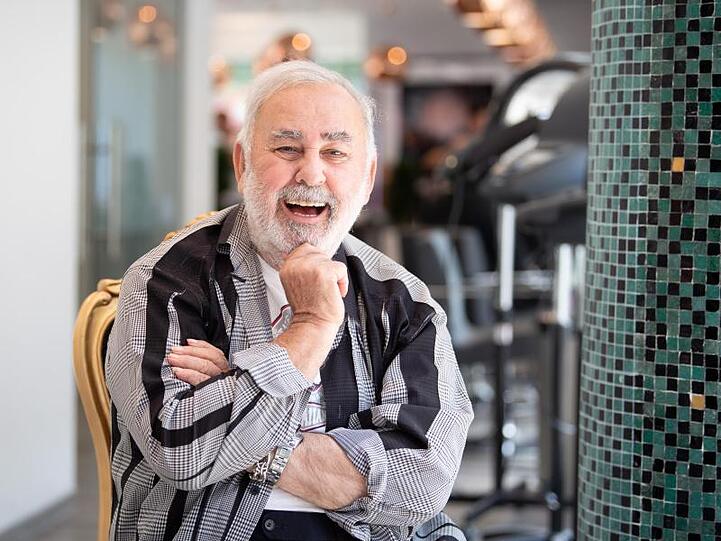 Udo Walz in seinem Salon am Kurfürstendamm.