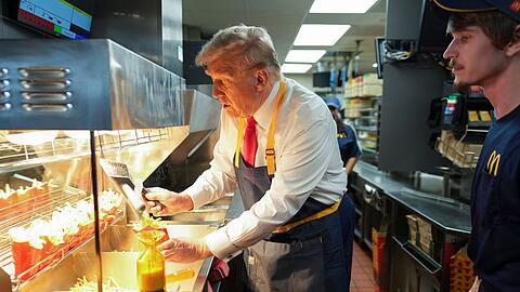 Für Trumps Besuch wurde die Filiale geschlossen und seine Kundschaft vorab ausgewählt. (Archivbild)