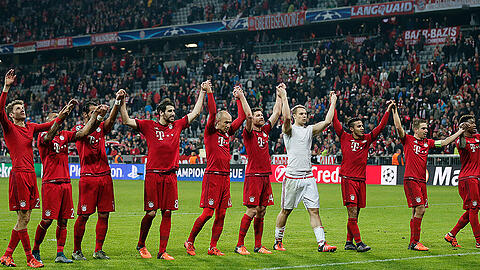 So bejubelten die Bayern-Profis das grandiose 5:1 gegen den FC Arsenal.