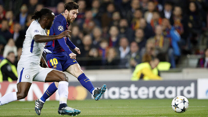 Barca-Star Lionel Messi trifft gegen den FC Chelsea.