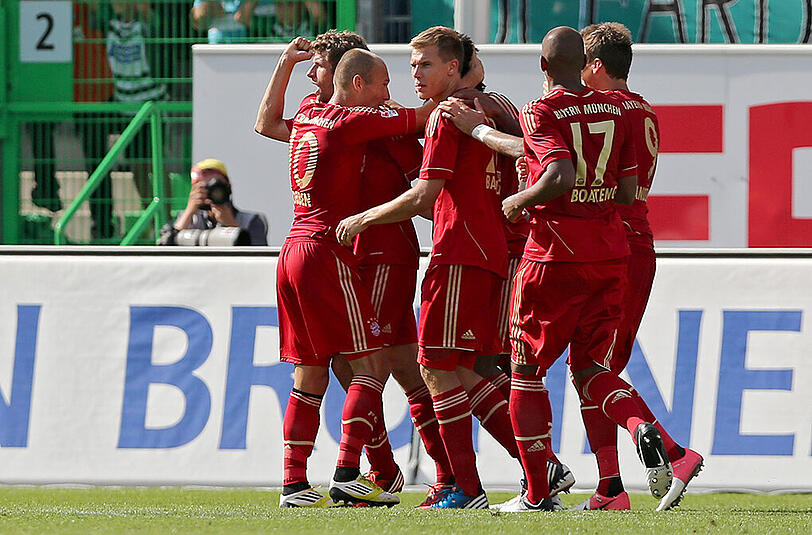 Saison 2012/13: Klare Sache in Fürth - die Bayern gewinnen gegen den Aufsteiger.