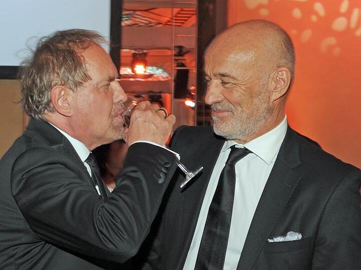 Uwe Ochsenknecht (l) und Heiner Lauterbach beim Deutschen Filmball im Bayerischen Hof.