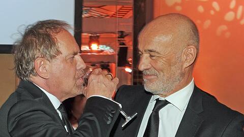 Uwe Ochsenknecht (l) und Heiner Lauterbach beim Deutschen Filmball im Bayerischen Hof.
