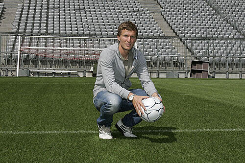 Benny Lauth an seinem Arbeitsplatz in der Allianz Arena.