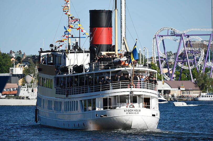 Die M/S Stockholm: Hier fand die Vorabend-Party statt.