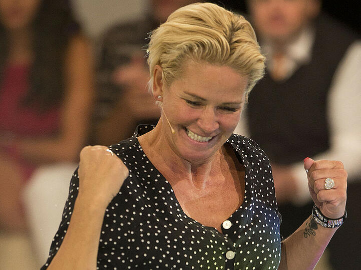Hat es auf Platz zwei geschafft: Claudia Effenberg beim Finale von "Promi Big Brother"