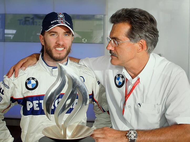 BMW-Motorsportdirektor Mario Theissen setzt auch 2009 auf Nick Heidfeld (l).