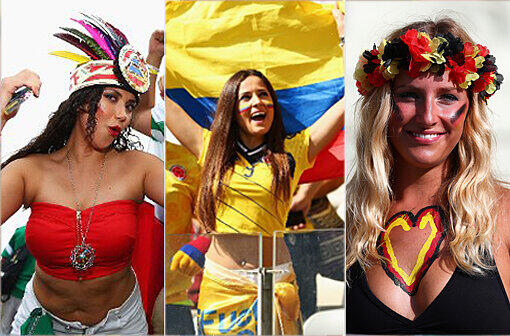 Die Fans bei der WM 2014 zeigen viel nackte Haut. Hier kommen die besten Bilder...
