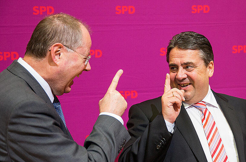 Der gescheiterte SPD-Kanzlerkandidat von 2013, Peer Steinbrück, setzt bei der Bundestagswahl 2017 auf Sigmar Gabriel als Spitzenkandidaten.