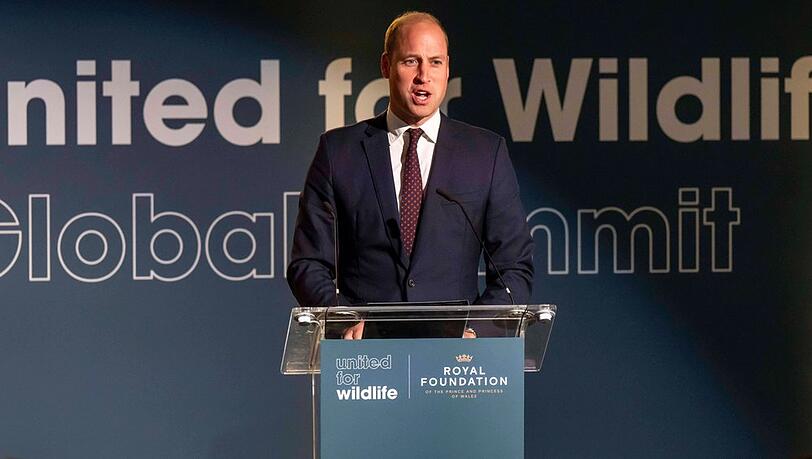 Prinz William hielt eine Rede beim United for Wildlife Global Summit in London.