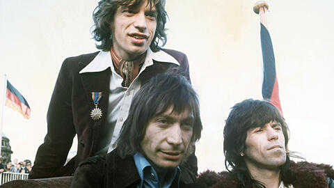 Mick Jagger (links), Charlie Watts und Keith Richards 1970 in Hamburg.