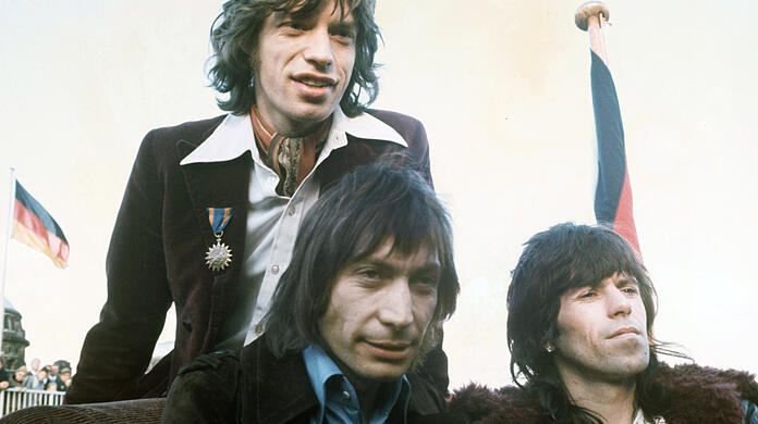 Mick Jagger (links), Charlie Watts und Keith Richards 1970 in Hamburg.