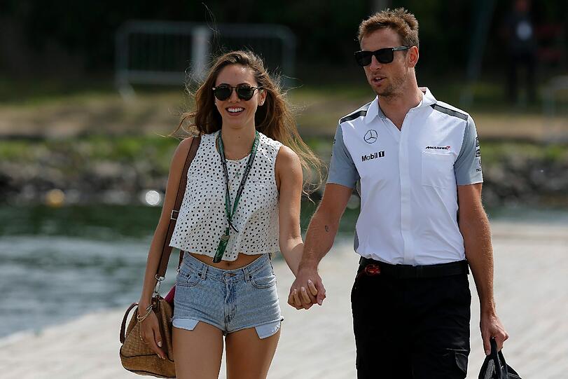 Jenson Button und seine Frau Jessica Michibata