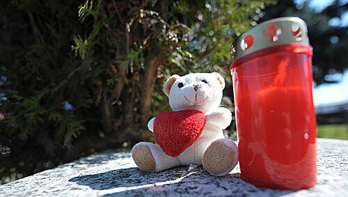 Ein Teddy und eine Kerze für die kleine Lea Ein Teddy und eine Kerze für die kleine Lea