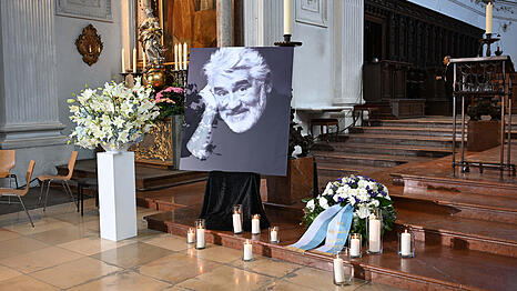 Trauerfeier f&uuml;r Mario Adorf in der &bdquo;Jesuitenkirche Sankt Michael"  in M&uuml;nchen.