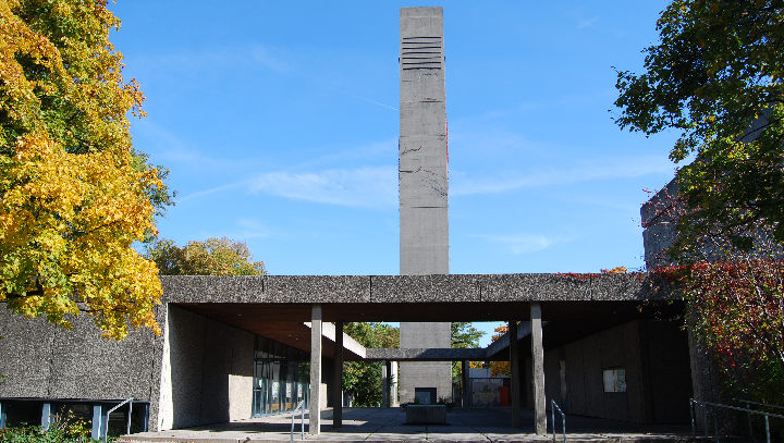 St. Mauritius (gebaut 1966/67) in Moosach ist ein Baudenkmal. St. Mauritius (gebaut 1966/67) in Moosach ist ein Baudenkmal.