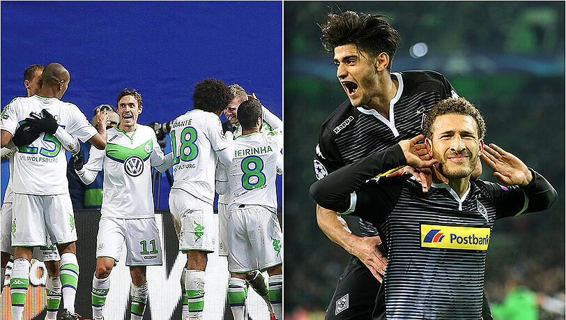 Sowohl der VfL Wolfsburg (l.), als auch Borussia Mönchengladbach konnten ihre Spieler in der Champions League gewinnen. Sowohl der VfL Wolfsburg (l.), als auch Borussia Mönchengladbach konnten ihre Spieler in der Champions League gewinnen.