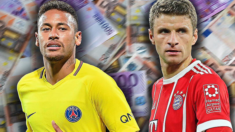 Eigengewächs gegen 222-Millionen-Einkauf: Bayerns Thomas Müller (r.) und Neymar von Paris Saint-Germain. Eigengewächs gegen 222-Millionen-Einkauf: Bayerns Thomas Müller (r.) und Neymar von Paris Saint-Germain.