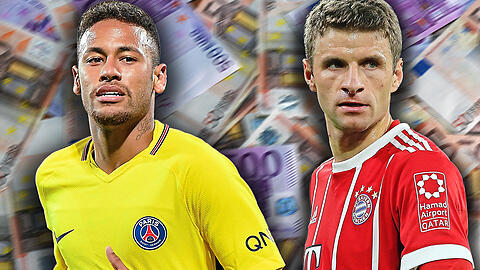 Eigengewächs gegen 222-Millionen-Einkauf: Bayerns Thomas Müller (r.) und Neymar von Paris Saint-Germain.