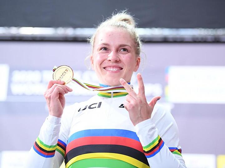 Die deutschen Bahnrad-Frauen um Emma Hinze zeigten bei der WM starke Leistungen.
