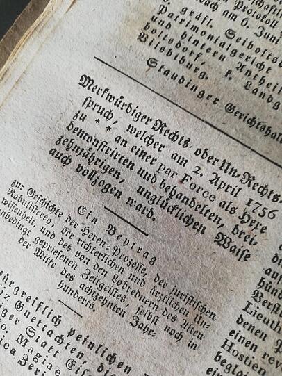 Im "Landshuter Wochenblatt" von 1818 ist die Verurteilung von Veronika Zerritsch geschildert - alle anderen Akten sind verloren gegangen.