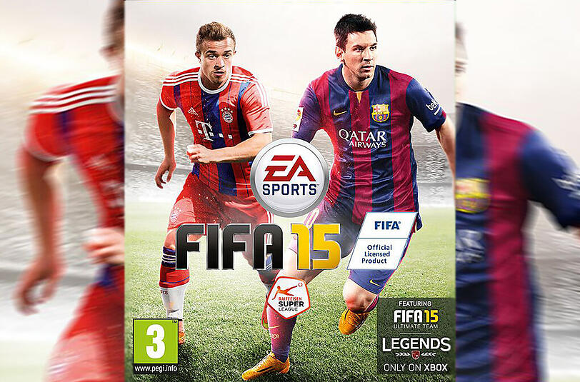 Xherdan Shaqiri (l.) ziert das Cover von Fifa.