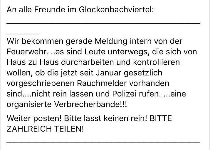 Diese Meldung kursiert bei Facebook und in WhatsApp-Gruppen in München.