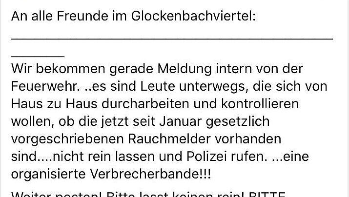 Diese Meldung kursiert bei Facebook und in WhatsApp-Gruppen in München. Diese Meldung kursiert bei Facebook und in WhatsApp-Gruppen in München.