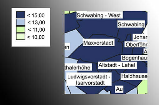 Maxvorstadt: 14,4 Euro/qm