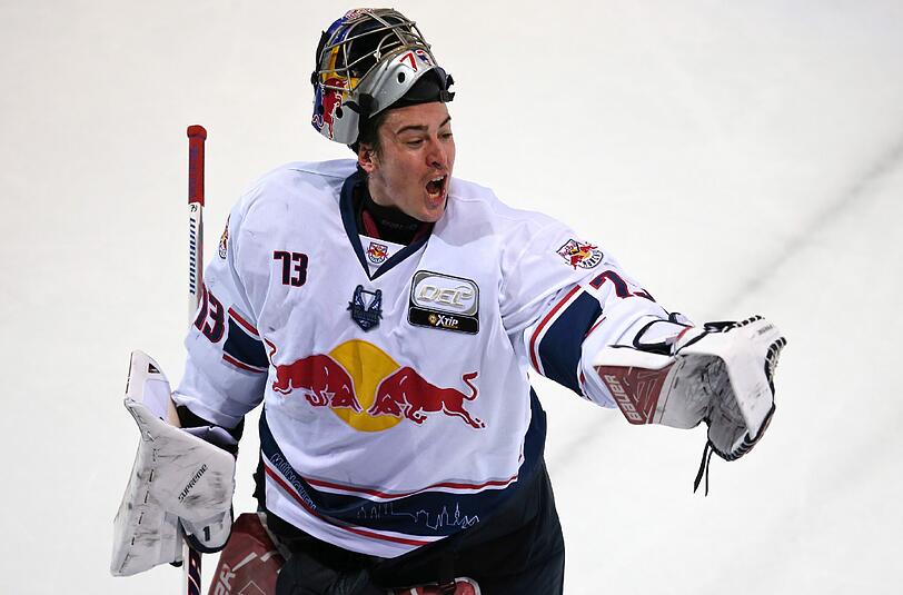 EHC-Keeper Leggio stand nicht durch seinem Paraden im Fokus.