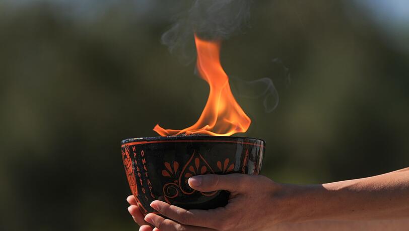 Das Olympische Feuer macht Halt in 65 französischen Städten.